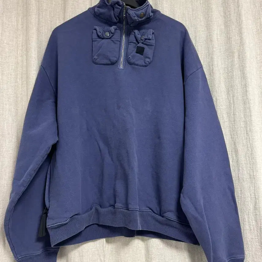 [BUNJANG] Kapital Fleece Nickel 4 Half Zip Sweatshirt Navy / [4] 캐피탈 플리스 니켈 4 하프 집 스웨트셔츠 네이비