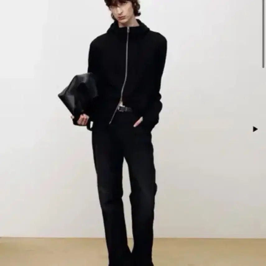[BUNJANG] Tonnywack Light Wool Hoodie Zip-up XL Black / 토니웩 라이트 울 후드집업 xl 블랙