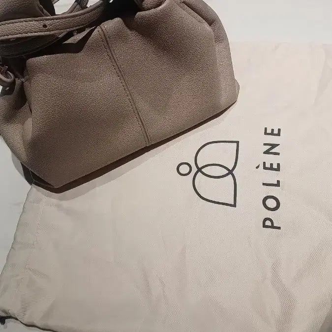 [BUNJANG] Polene Numero Dix Taupe Mini Tote Bag with Dust Bag / 폴렌느 누메로 엉 토프 미니+ 더스트백