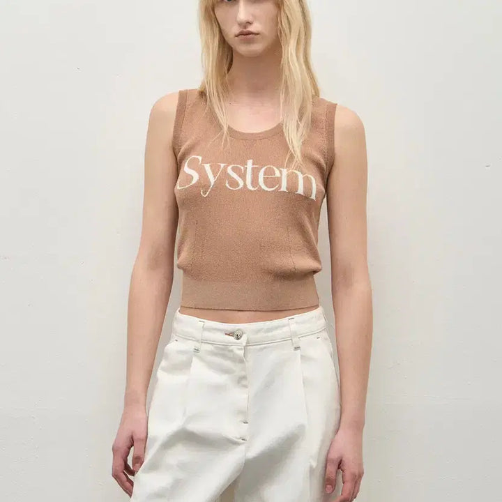 [BUNJANG] System Intarsia Knit Tank Top / 2025 시스템 인타르시아 니트 새상품