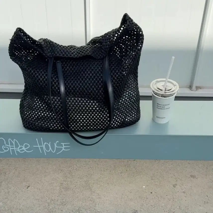 [BUNJANG] Natural Rattan &amp; Cowhide Large Shoulder Bag / Mini Crossbody Bag / 천연라탄 &amp; 소가죽 여름 라지 숄더백 미니크로스백