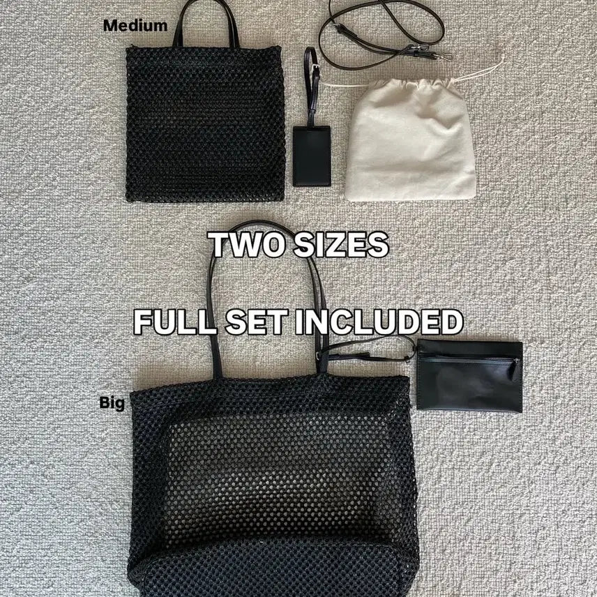 [BUNJANG] Natural Rattan &amp; Cowhide Large Shoulder Bag / Mini Crossbody Bag / 천연라탄 &amp; 소가죽 여름 라지 숄더백 미니크로스백