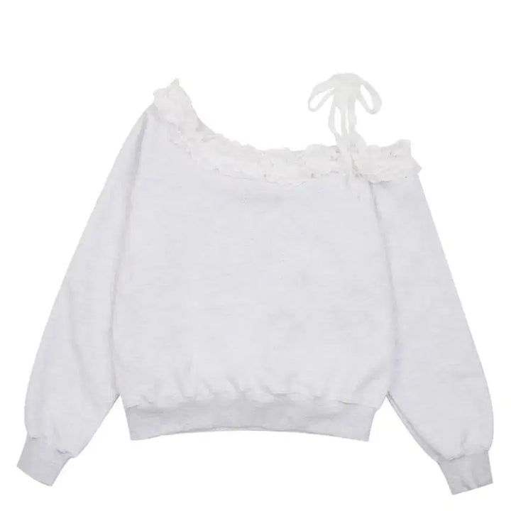 [BUNJANG] High School Disco One Shoulder Frill Sweatshirt / 하이스쿨디스코 원숄더 프릴맨투맨