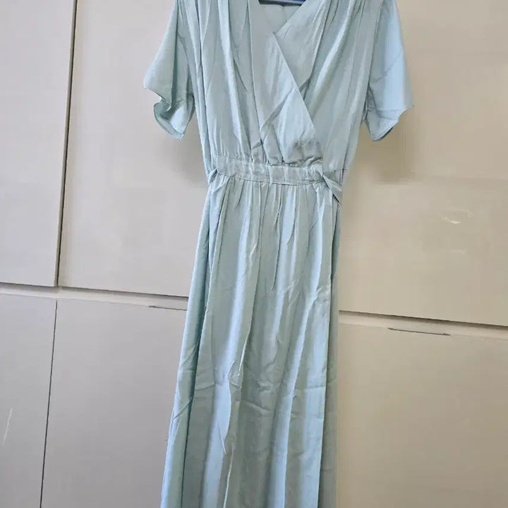 [BUNJANG] NANING9 Wrap Style Long Dress Mint / NANING9 랩 스타일 롱 원피스 민트