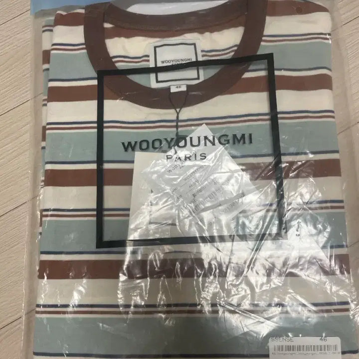[BUNJANG] Wooyoungmi 25SS Mint Stripe T-Shirt Size 46 / [새상품] 우영미 25SS 스트라이프 반팔 티셔츠 46