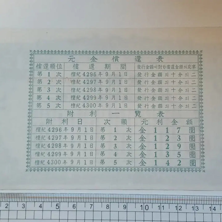 [SOLD OUT] 오분리 건국채권 가가 일백환 미사용