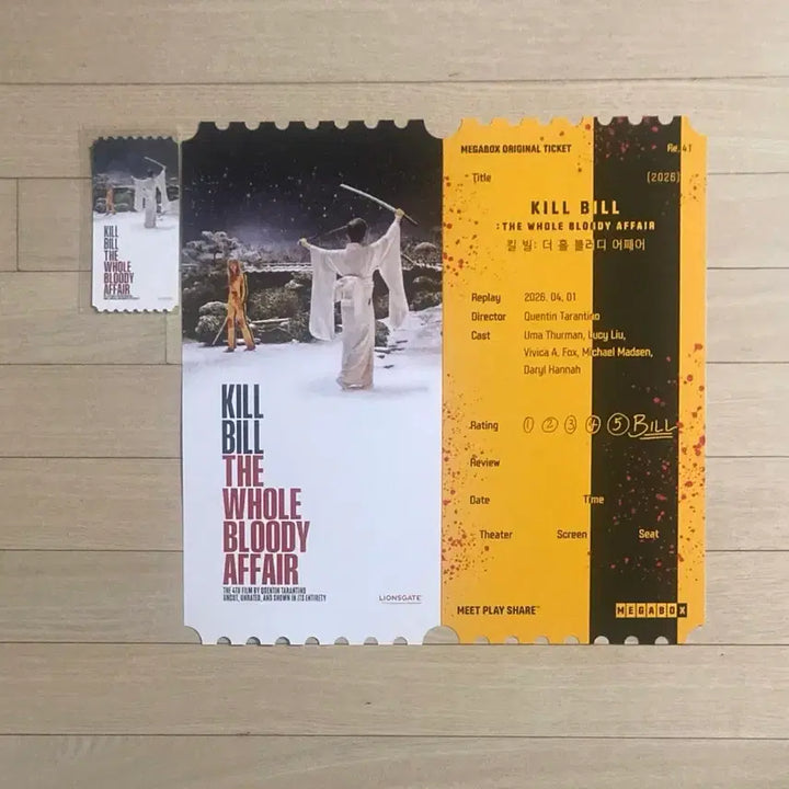 [BUNJANG] [Kill Bill: The Whole Bloody Affair] Mega Original Ticket / (안심포장)[킬빌: 더홀 블러디 어페어] 메가 오리지널티켓