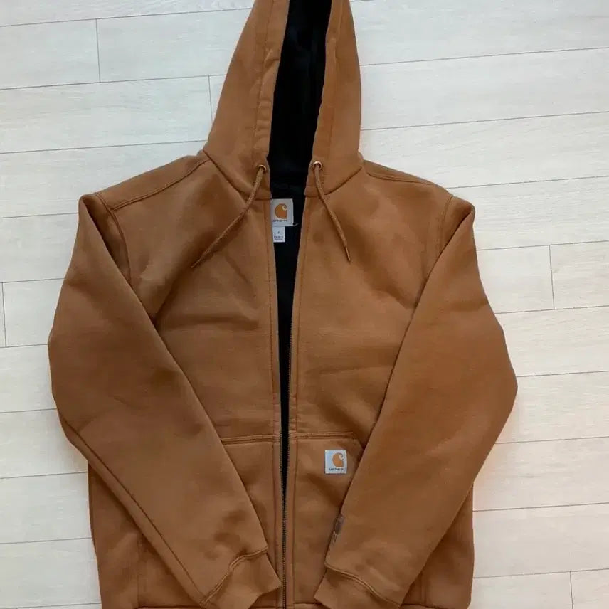 [BUNJANG] Carhartt Thermal Hoodie Jacket Brown Size S / 칼하트 써멀 후드집업