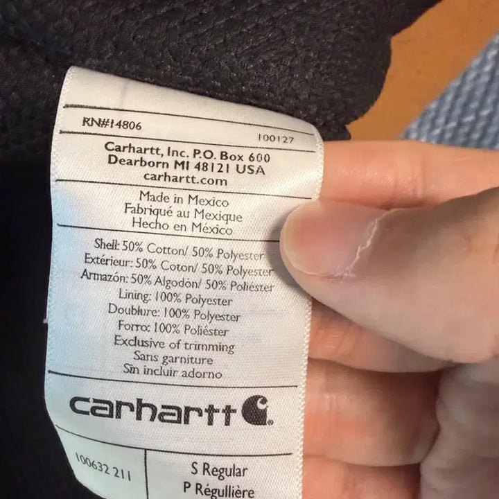[BUNJANG] Carhartt Thermal Hoodie Jacket Brown Size S / 칼하트 써멀 후드집업