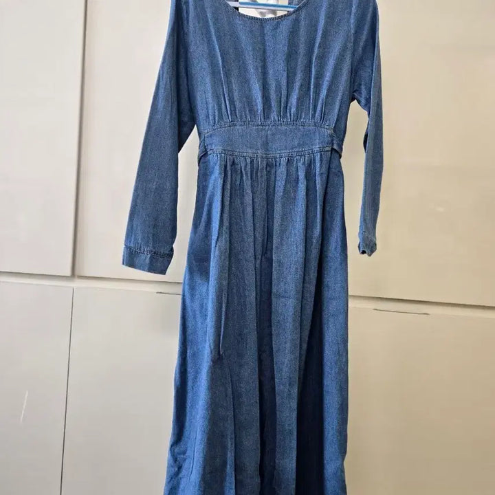 [BUNJANG] Blue Denim Long Dress / 청 데님 롱 원피스