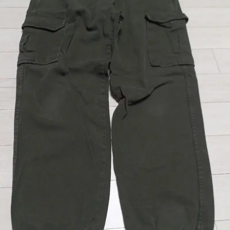 [BUNJANG] Khaki Cargo Jogger Pants 2XL (Size 36) / 카키 밴딩 카고 조거패츠2XL 사이즈36