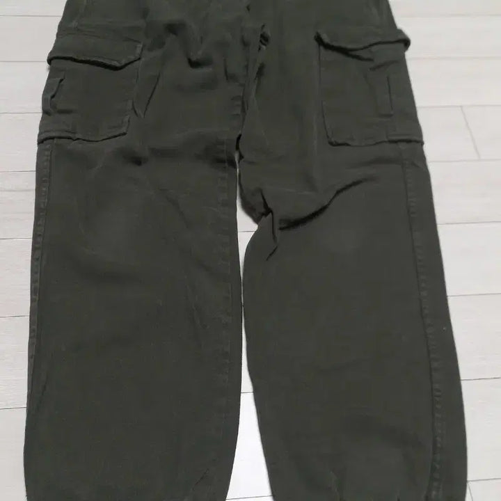 [BUNJANG] Khaki Cargo Jogger Pants 2XL (Size 36) / 카키 밴딩 카고 조거패츠2XL 사이즈36