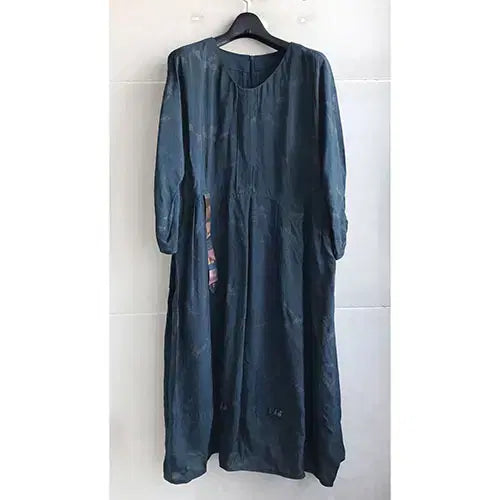 [BUNJANG] Korean High-Quality Rayon Dress / 청색 고급인견 국산원피스-77.88/새거수준