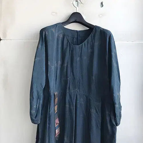 [BUNJANG] Korean High-Quality Rayon Dress / 청색 고급인견 국산원피스-77.88/새거수준