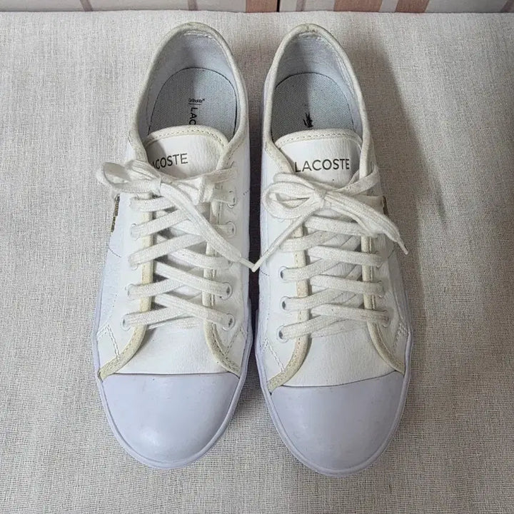 [BUNJANG] Lacoste White Leather Sneakers Size 250mm / 라코스테 화이트 가죽스니커즈 250mm