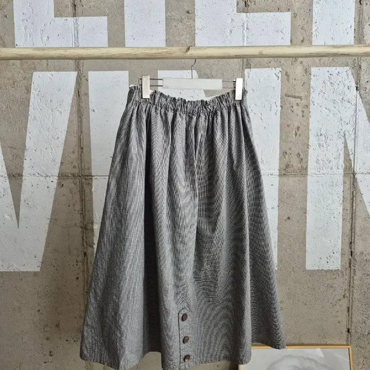 [BUNJANG] Check Pattern Flare Long Skirt / 고퀄)체크패턴 플레어스커트
