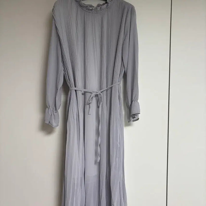 [BUNJANG] Chiffon Long Dress (Tone Down Sora) / 쉬폰 롱 원피스 (톤 다운 소라)