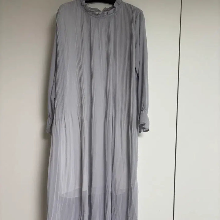 [BUNJANG] Chiffon Long Dress (Tone Down Sora) / 쉬폰 롱 원피스 (톤 다운 소라)