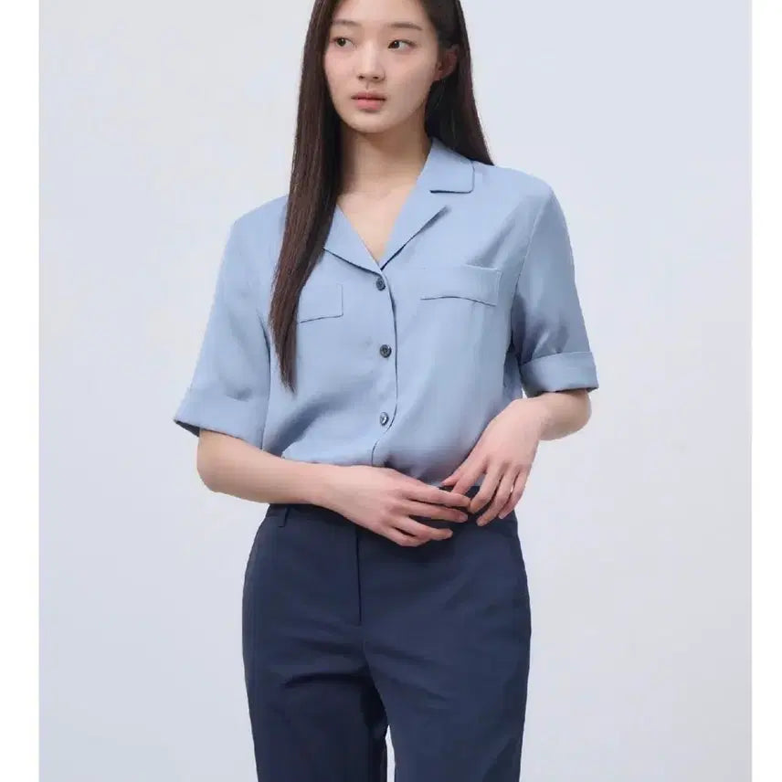 [BUNJANG] Beanpole Short-Sleeve Blouse / 빈폴 반팔 블라우스 24년