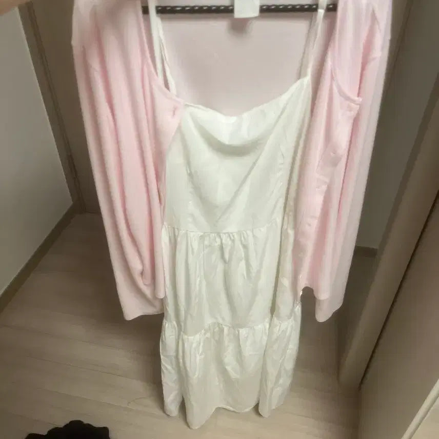 [BUNJANG] White Sleeveless Maxi Dress / 화이트원피스(가디건 미포함)