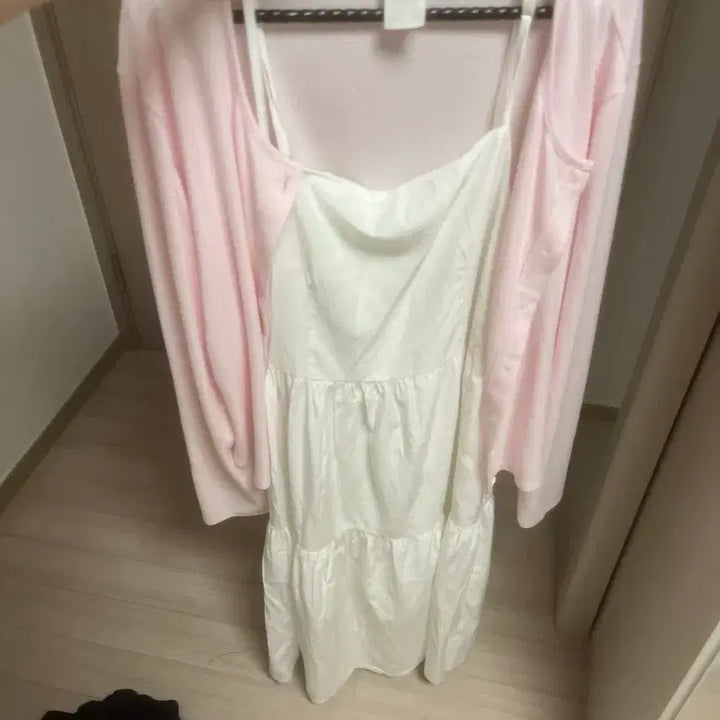 [BUNJANG] White Sleeveless Maxi Dress / 화이트원피스(가디건 미포함)