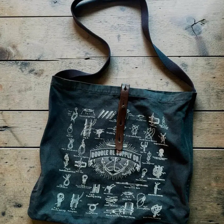 [BUNJANG] RRL Indigo Canvas Nautical Knot Crossbody Bag / RRL 더블알엘 인디고 캔버스 노티컬 매듭 크로스백