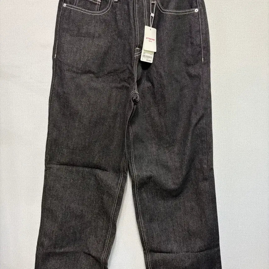[BUNJANG] Black Denim Wide Pants (Size 31, 107cm Length) / 블랙 데님 와이드 팬츠 31사이즈/총장107