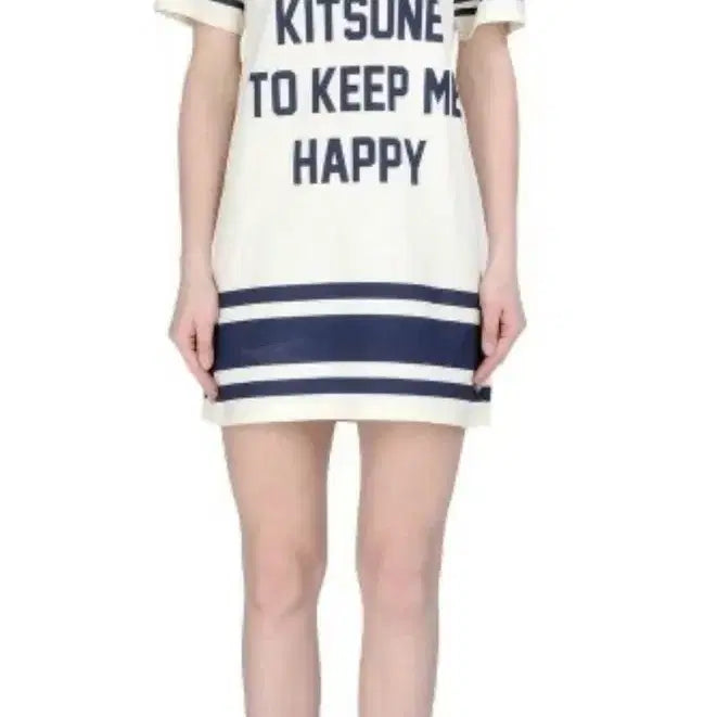 [BUNJANG] Maison Kitsuné Lettering Linen Blend Dress XS / 메종키츠네 레터링 원피스 / xs