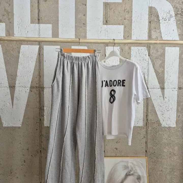 [BUNJANG] Cutting Detail Wide Cotton Pants / 컷팅 줄 와이드 면팬츠(MT6