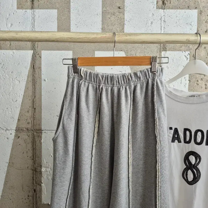 [BUNJANG] Cutting Detail Wide Cotton Pants / 컷팅 줄 와이드 면팬츠(MT6