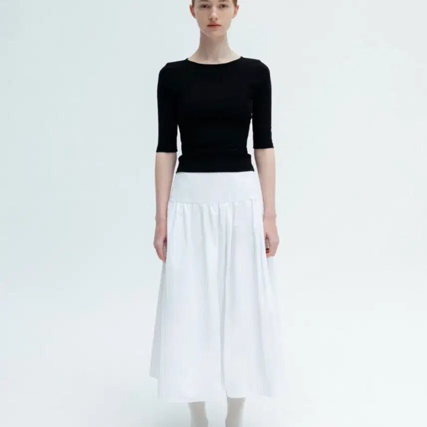 [BUNJANG] LFM Half Sleeve Top T-Shirt - Black / lfm 하프 슬리브 탑 티셔츠