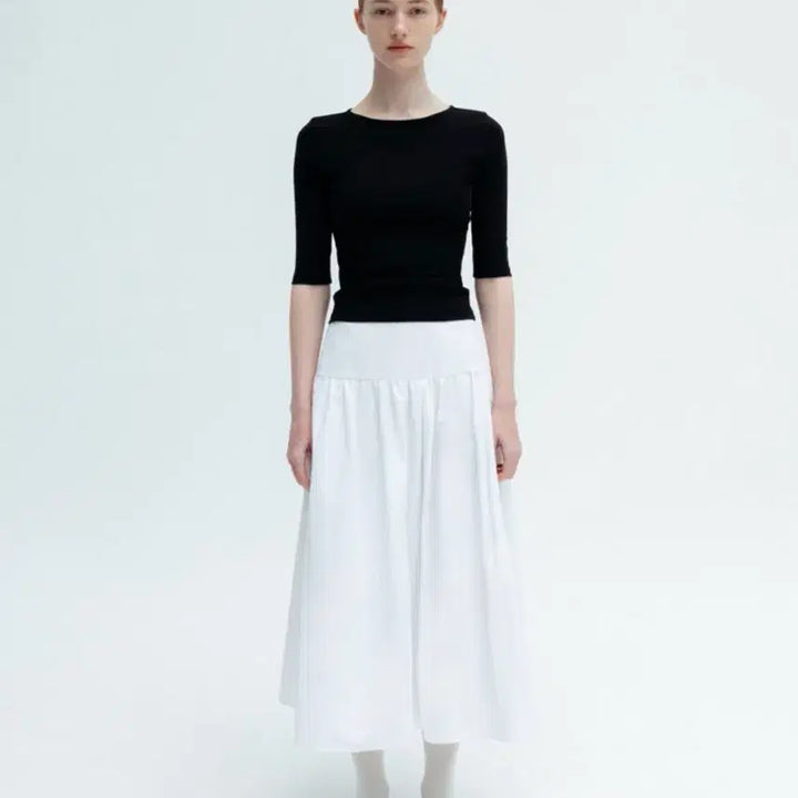 [BUNJANG] LFM Half Sleeve Top T-Shirt - Black / lfm 하프 슬리브 탑 티셔츠