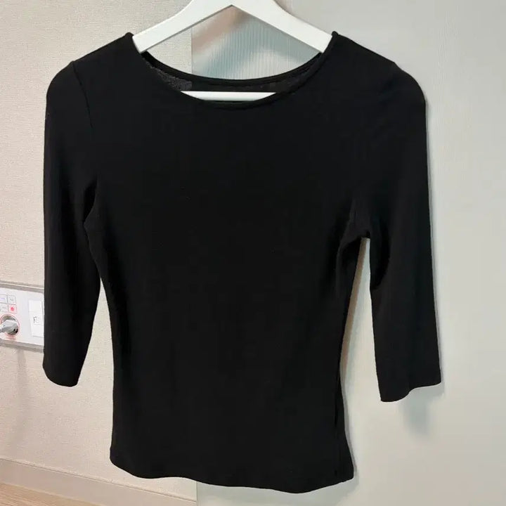 [BUNJANG] LFM Half Sleeve Top T-Shirt - Black / lfm 하프 슬리브 탑 티셔츠