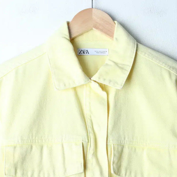 [BUNJANG] Zara Zip-Up Windbreaker Jacket Cropped Yellow / W(M) 자라 집업 바람막이 점퍼자켓 트러커 크롭 노랑 개나리-7697