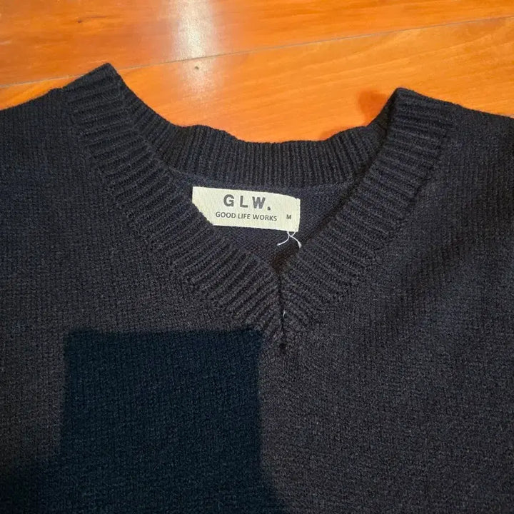 [BUNJANG] Goodlife Works Oversized Knit Vest Black / 굿라이프웍스 무신사 오버사이즈 니트 베스트 블랙