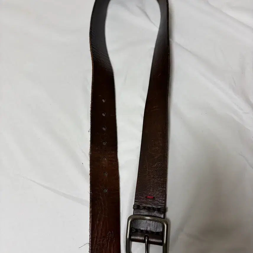[BUNJANG] Abercrombie Reversible Brown Leather Belt / 네이비 레드 스트라이프 벨트