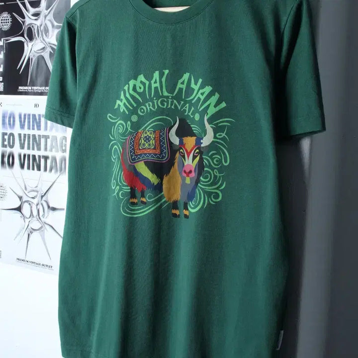 [BUNJANG] Black Yak Big Logo T-Shirt Green / (L) 블랙야크 반팔 티셔츠 빅로고 그린 야크-769B