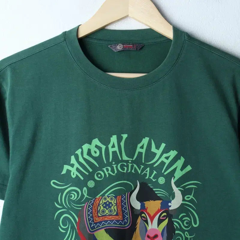 [BUNJANG] Black Yak Big Logo T-Shirt Green / (L) 블랙야크 반팔 티셔츠 빅로고 그린 야크-769B