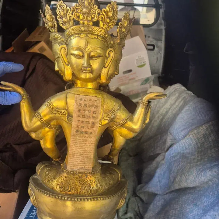 [BUNJANG] 33cm Bronze Statue / 53   33   22센치 동재질 4면얼굴