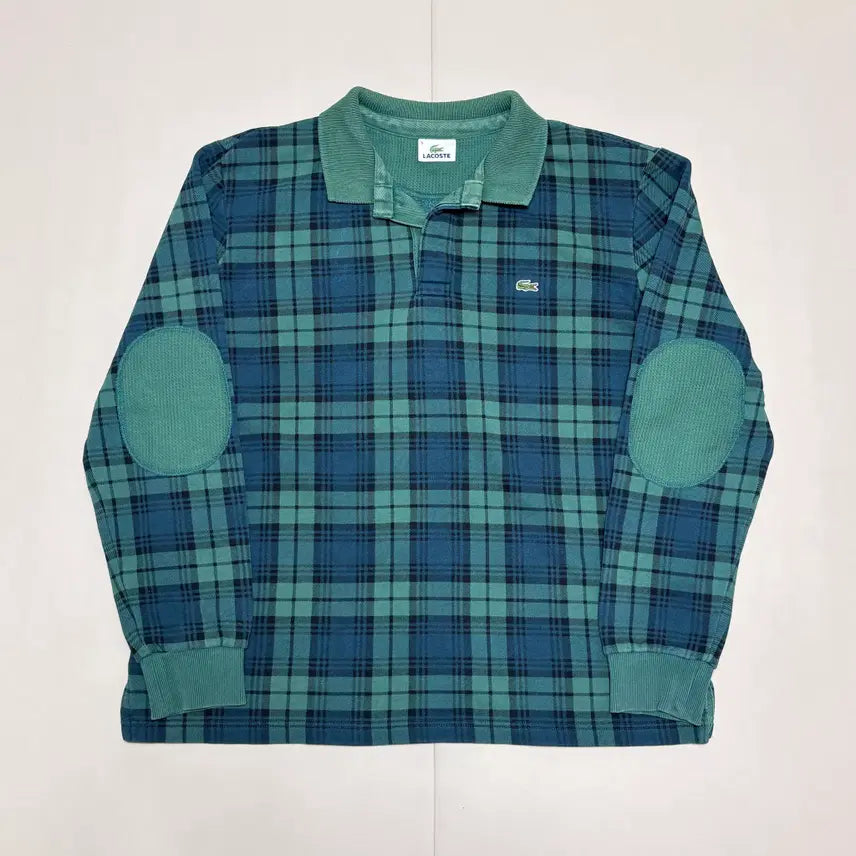 [BUNJANG] Lacoste Check Collar T-shirt Sweatshirt Size 5 / 라코스테 체크 카라티 맨투맨 5사이즈