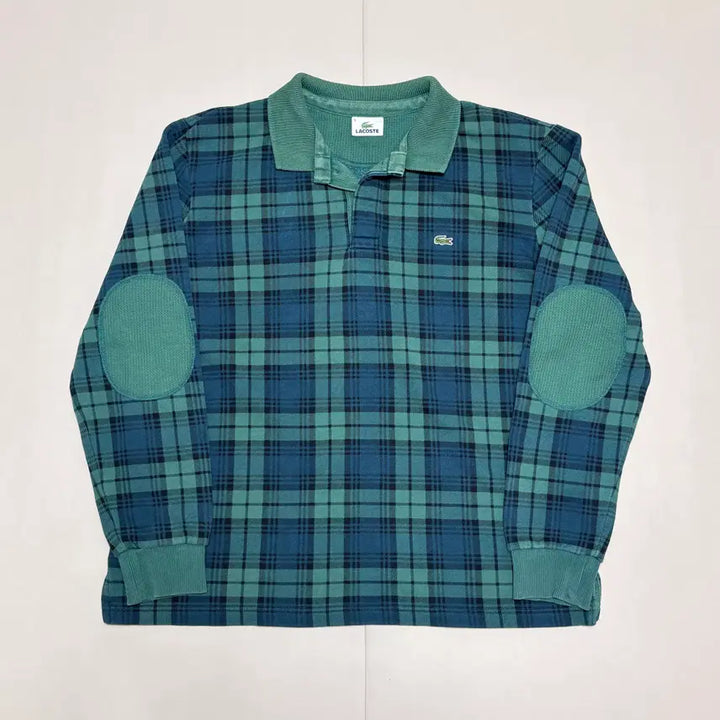 [BUNJANG] Lacoste Check Collar T-shirt Sweatshirt Size 5 / 라코스테 체크 카라티 맨투맨 5사이즈