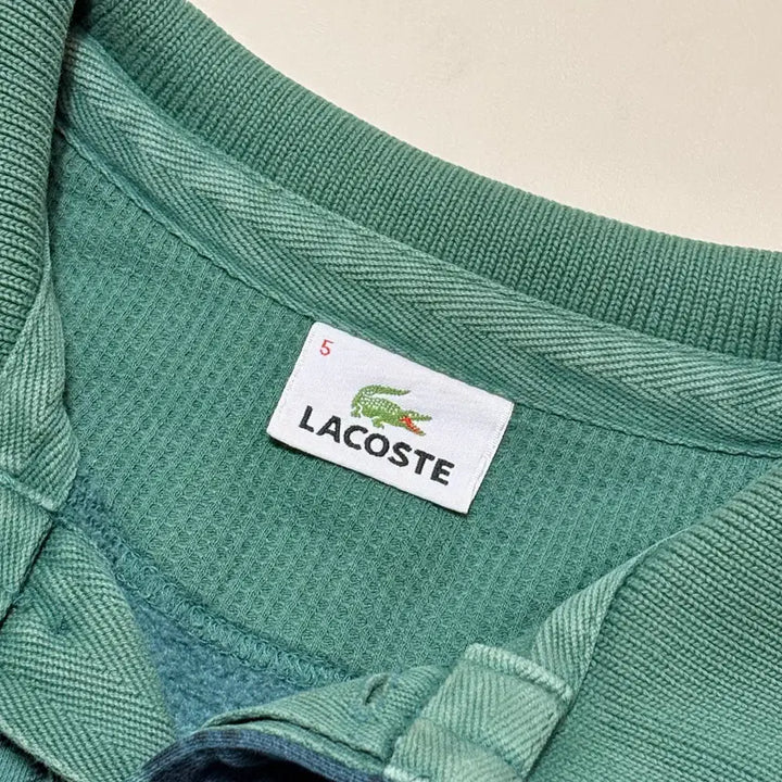 [BUNJANG] Lacoste Check Collar T-shirt Sweatshirt Size 5 / 라코스테 체크 카라티 맨투맨 5사이즈