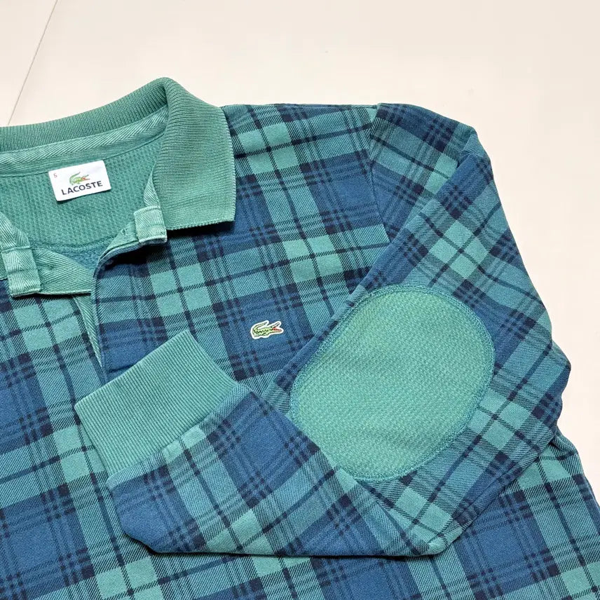 [BUNJANG] Lacoste Check Collar T-shirt Sweatshirt Size 5 / 라코스테 체크 카라티 맨투맨 5사이즈