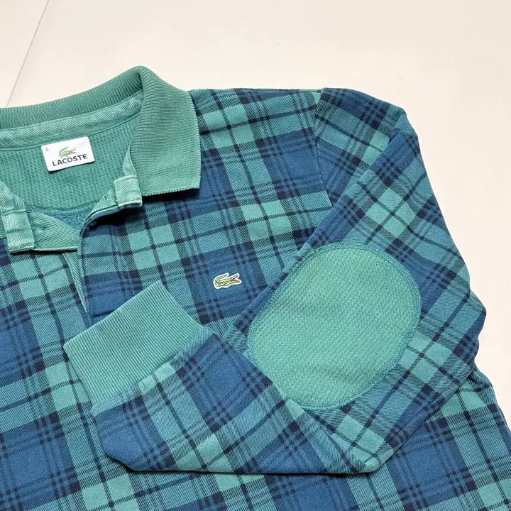 [BUNJANG] Lacoste Check Collar T-shirt Sweatshirt Size 5 / 라코스테 체크 카라티 맨투맨 5사이즈
