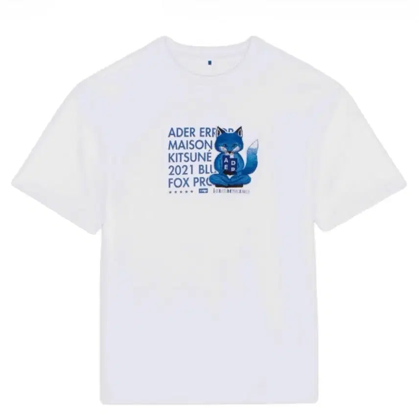 [BUNJANG] Maison Kitsuné x ADER error Meditation Fox T-shirt White / 메종 키츠네 x 아더에러 메디테이션 폭스 티셔츠 화이트