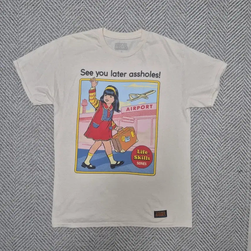 [BUNJANG] Steven Rhodes Vintage Art T-Shirt (M) / 빈티지 Steven Rhodes 아트웍 티셔츠 (M)