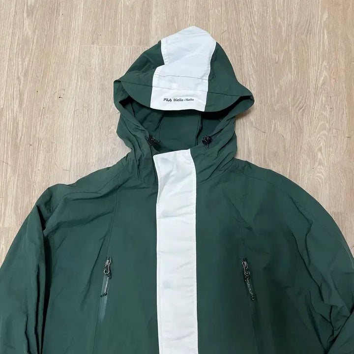 [BUNJANG] Fila Old Skool Woven Colorblock Windbreaker Jacket M/95 / 휠라 올드스쿨 우븐 배색 바람막이 자켓 M/95