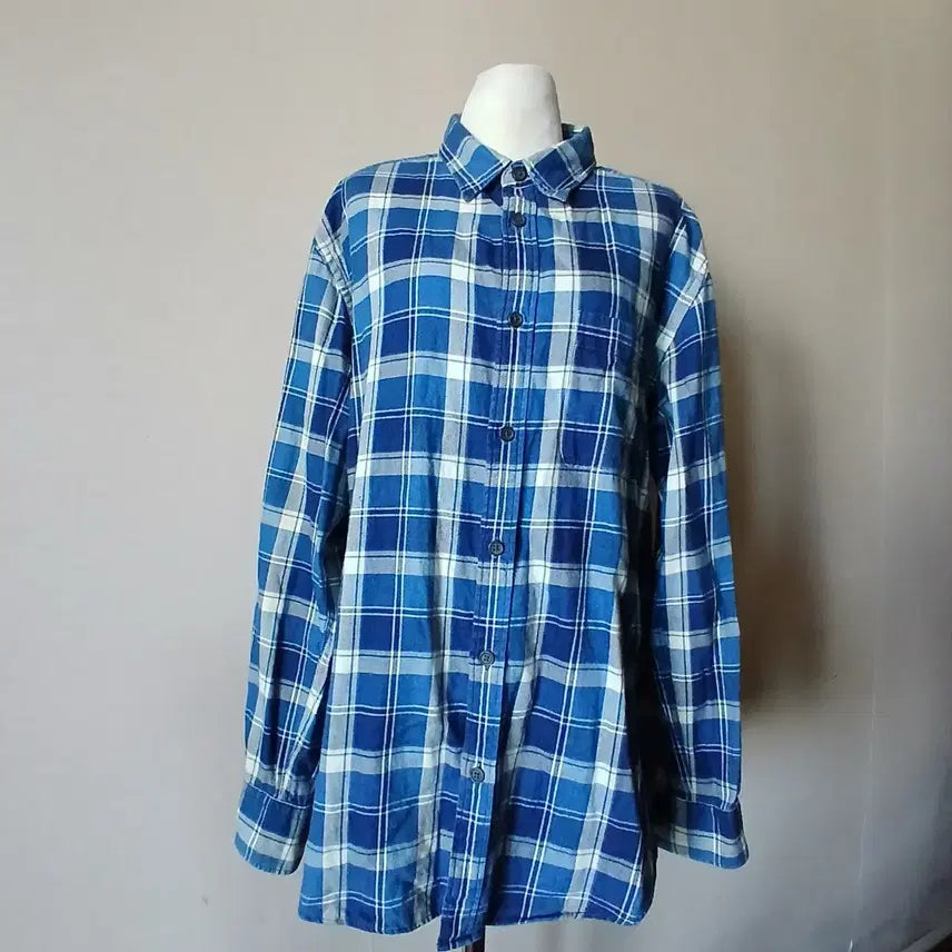 [BUNJANG] Uniqlo Check Pattern Shirt XL / 26-5 유니클로 체크 남방 셔츠105