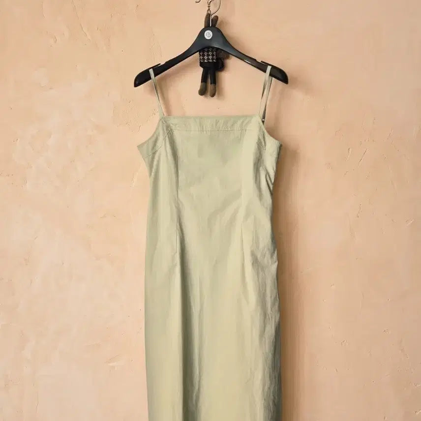 [BUNJANG] LIST Sage Green Button Slip Dress / [LIST] 세이지 그린 버튼 슬립 원피스 (상태 최상)