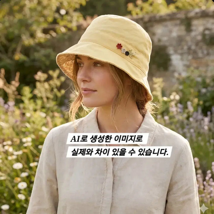 [BUNJANG] Michel Klein Linen &amp; Cotton Blend Hat / 56~58cm/청림 michel klein 린넨&amp;면 혼방 모자